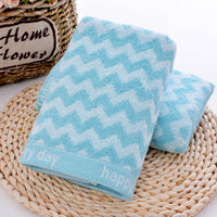 HKM-782355 Pure Cotton Thickened Absorbent Face Wash Towel - 34cm x 74cm in Dark Blue or Light Coffee