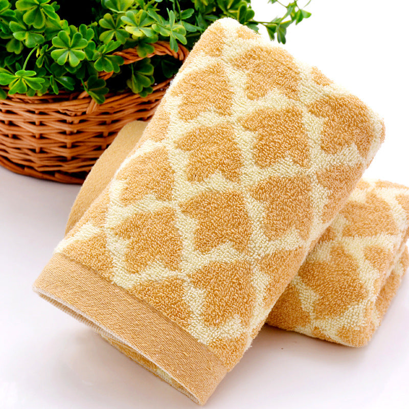HKM-782355 Pure Cotton Thickened Absorbent Face Wash Towel - 34cm x 74cm in Dark Blue or Light Coffee