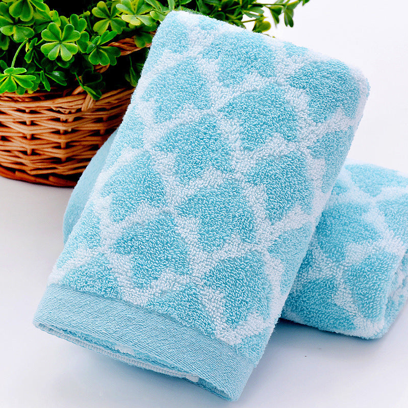 HKM-782355 Pure Cotton Thickened Absorbent Face Wash Towel - 34cm x 74cm in Dark Blue or Light Coffee