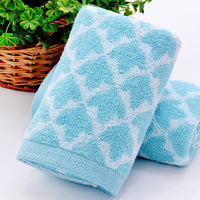 HKM-782355 Pure Cotton Thickened Absorbent Face Wash Towel - 34cm x 74cm in Dark Blue or Light Coffee