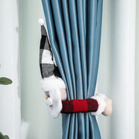 HKM-782483 Santa Claus and Snowman Curtain Buckles - Fabric Holiday Decorations for Homes and Hotels