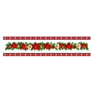 HKM-782547 Christmas Polyester Tablecloth - Holiday Decoration, 180x33CM & 180x40CM, Various Colors Available