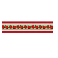 HKM-782547 Christmas Polyester Tablecloth - Holiday Decoration, 180x33CM & 180x40CM, Various Colors Available