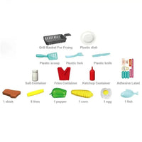 HKM-782611 Mini Kitchen Cooking Box Set for Kids - Simulation Cooking Toys with Real Tools - Ages 2 and Up
