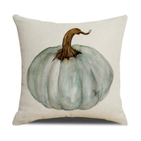 HKM-782611 Thanksgiving Pattern Linen Lumbar Pillowcase – 45x45cm, Single-Sided