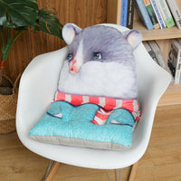 HKM-782739 Hamster Plush Doll Pillow Cushion - Soft Animal Toy, 40cm x 80cm, PP Cotton Filling