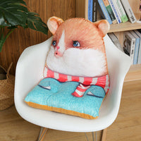 HKM-782739 Hamster Plush Doll Pillow Cushion - Soft Animal Toy, 40cm x 80cm, PP Cotton Filling