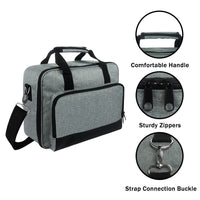 HKM-782803 Home Projector Carrying Handbag - Gray, Durable Polyester, 14 x 11 x 4 in