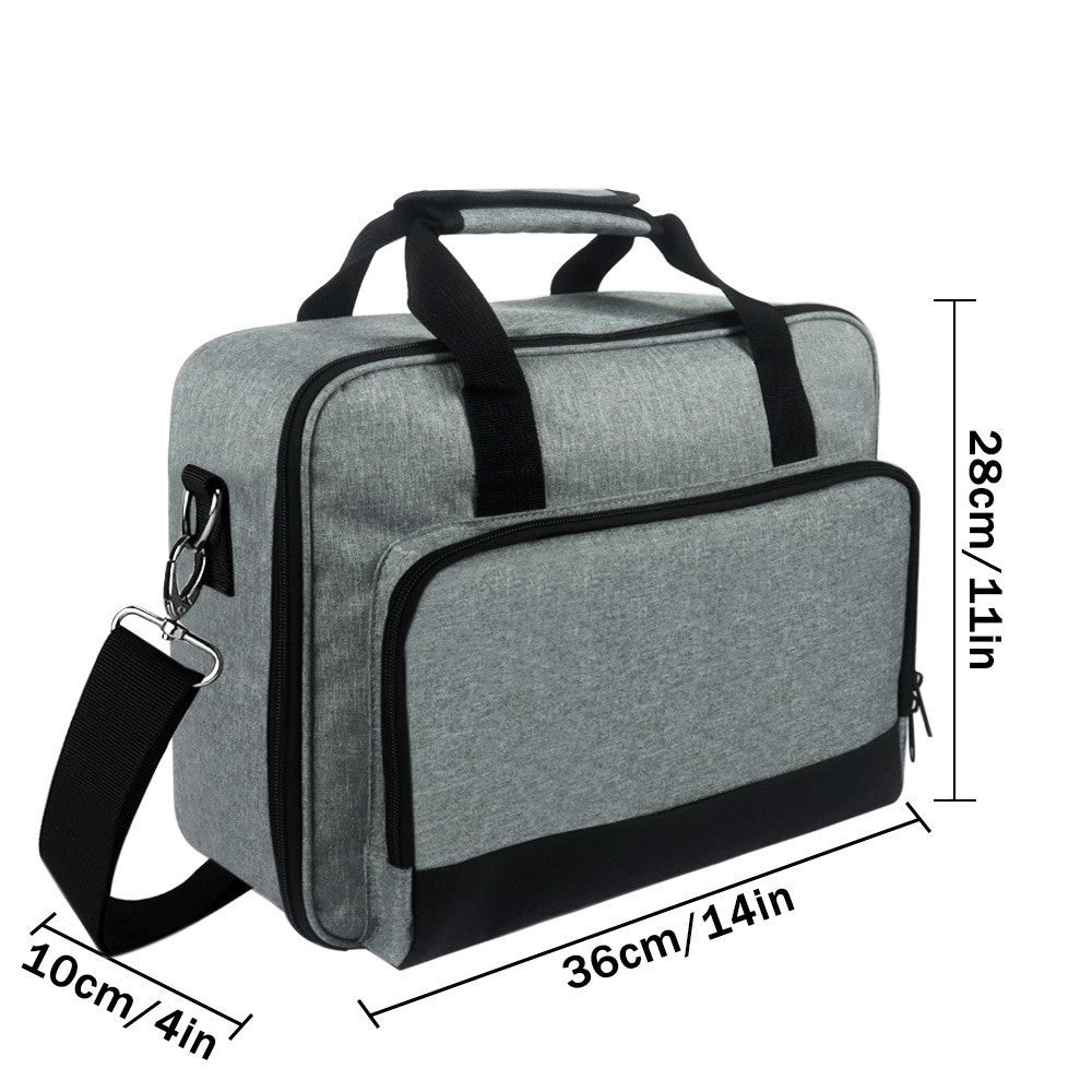 HKM-782803 Home Projector Carrying Handbag - Gray, Durable Polyester, 14 x 11 x 4 in