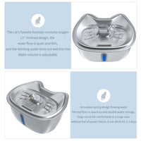 HKM-782803 Stainless Steel 3L Pet Water Dispenser with Filter for Cats