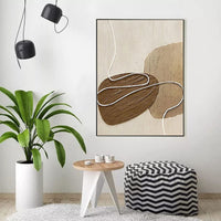 HKM-782867 Large Abstract Handmade Oil Painting on Canvas - Textured Modern Palette Knife Wall Art