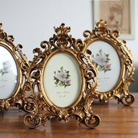 HKM-782931 Elegant European Oval Resin Photo Frame in Multiple Sizes: 6-inch, 7-inch, 8-inch
