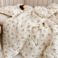 HKM-782931 Korean Floral Pure Cotton Summer Quilt with Soybean Fiber Filling - Various Sizes Available