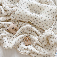 HKM-782931 Korean Floral Pure Cotton Summer Quilt with Soybean Fiber Filling - Various Sizes Available