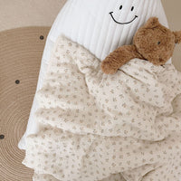 HKM-782931 Korean Floral Pure Cotton Summer Quilt with Soybean Fiber Filling - Various Sizes Available