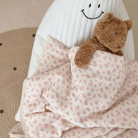 HKM-782931 Korean Floral Pure Cotton Summer Quilt with Soybean Fiber Filling - Various Sizes Available