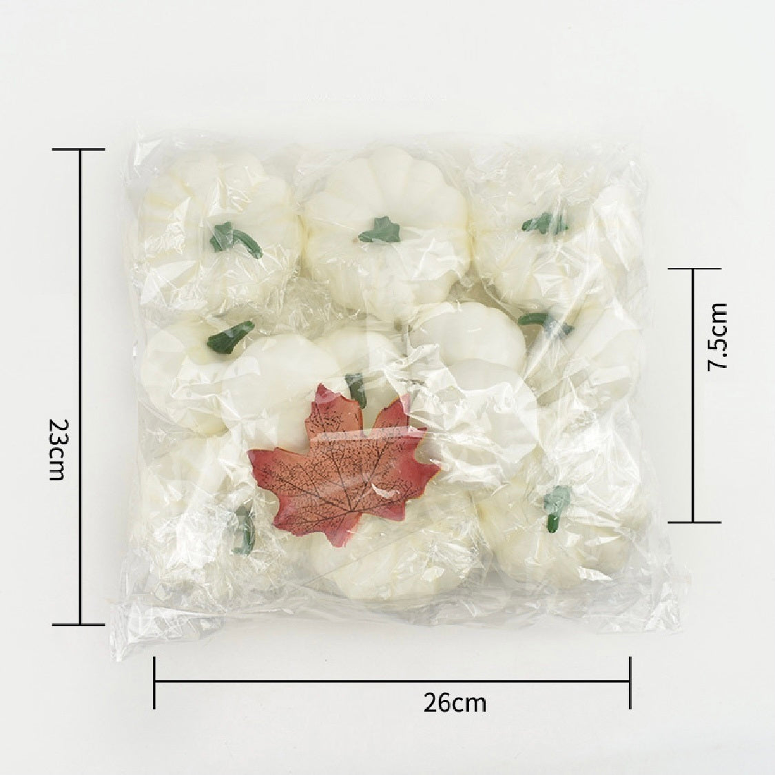 HKM-783059 Autumn-Themed Decorative Props Set with Pumpkins, Acorns, Maple Leaves, and Pine Cones for Halloween DIY Decor