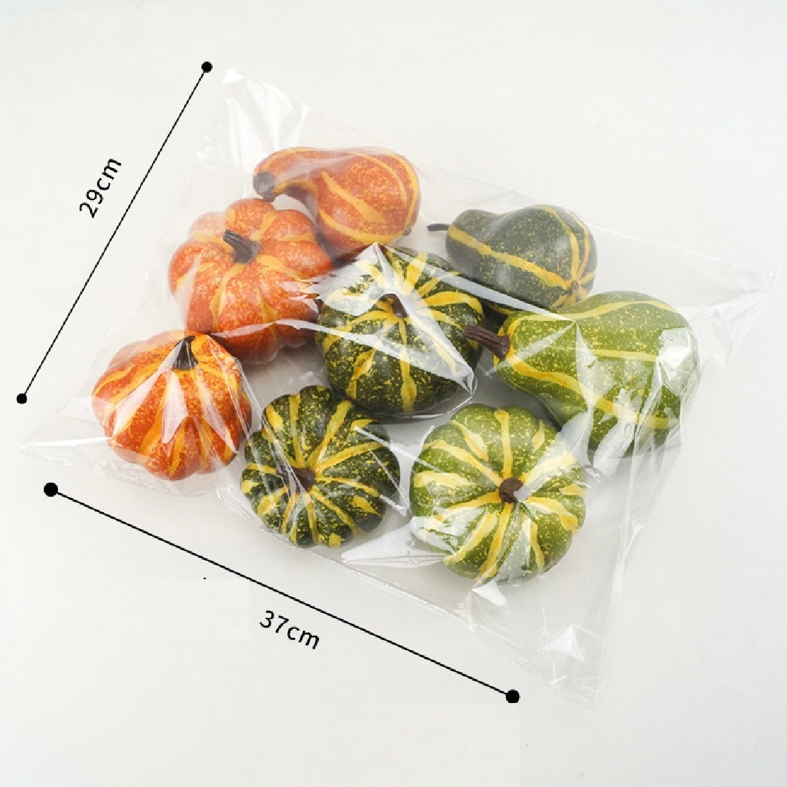 HKM-783059 Autumn-Themed Decorative Props Set with Pumpkins, Acorns, Maple Leaves, and Pine Cones for Halloween DIY Decor
