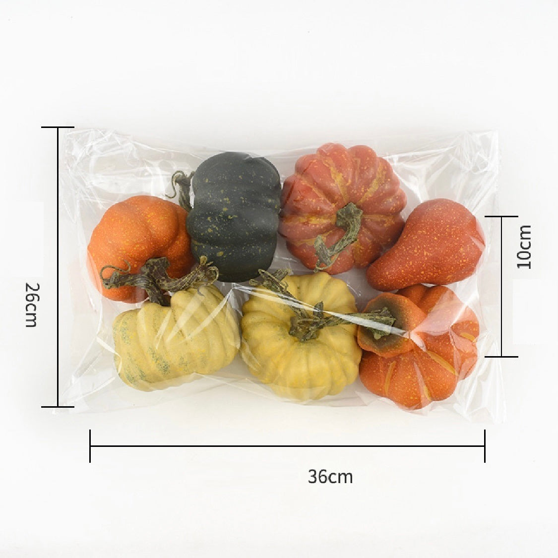 HKM-783059 Autumn-Themed Decorative Props Set with Pumpkins, Acorns, Maple Leaves, and Pine Cones for Halloween DIY Decor