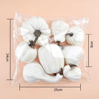 HKM-783059 Autumn-Themed Decorative Props Set with Pumpkins, Acorns, Maple Leaves, and Pine Cones for Halloween DIY Decor