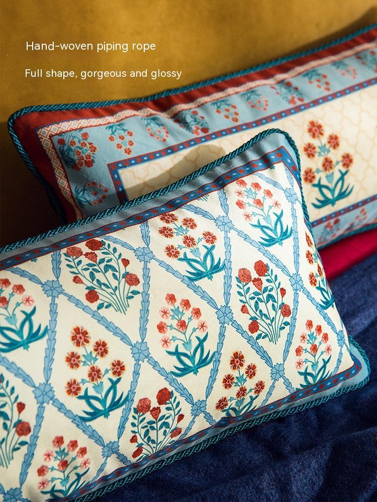 HKM-783059 Retro Plant and Flower Design Pillowcase Set with Pillow Core, 30 x 70 cm