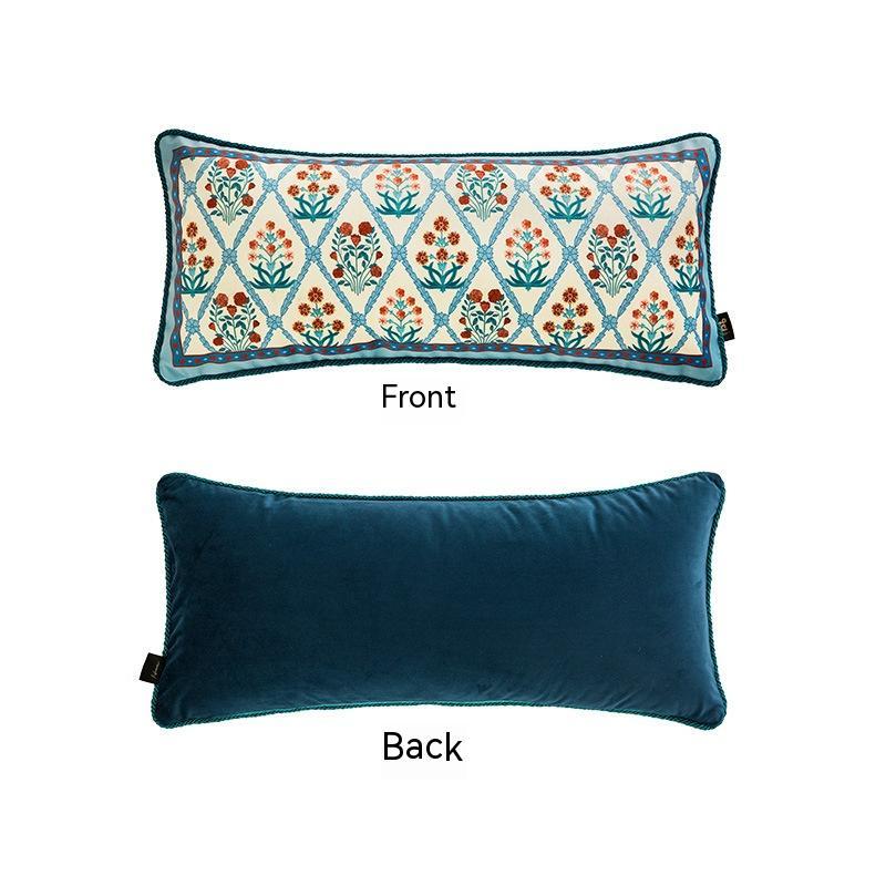 HKM-783059 Retro Plant and Flower Design Pillowcase Set with Pillow Core, 30 x 70 cm