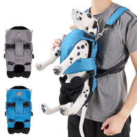 HKM-783123 3-in-1 Multifunctional Pet Backpack and Chest Harness in Blue and Grey