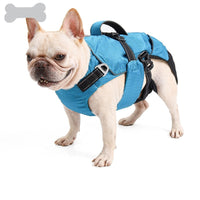 HKM-783123 3-in-1 Multifunctional Pet Backpack and Chest Harness in Blue and Grey