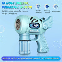 HKM-783187 Automatic 10-Hole Bubble Blower Toy for Kids – Fun Outdoor Bubble Play