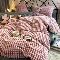 HKM-783251 Dark Gray Cut Velvet Bed Linen Set - Four Pieces, Solid Polyester, Multiple Sizes Available