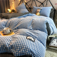HKM-783251 Dark Gray Cut Velvet Bed Linen Set - Four Pieces, Solid Polyester, Multiple Sizes Available
