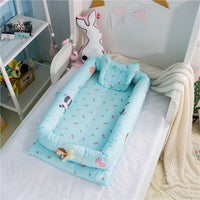 HKM-783251 Multifunctional Mobile Crib for Infants - 90x50cm, Ages 0-12 Months