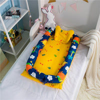 HKM-783251 Multifunctional Mobile Crib for Infants - 90x50cm, Ages 0-12 Months
