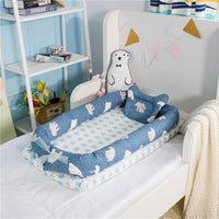 HKM-783251 Multifunctional Mobile Crib for Infants - 90x50cm, Ages 0-12 Months
