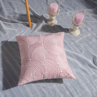 HKM-783315 Geometric Cotton Embroidered Pillowcase, 45x45cm, Colorful Modern Design with Invisible Zipper