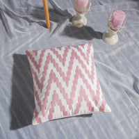 HKM-783315 Geometric Cotton Embroidered Pillowcase, 45x45cm, Colorful Modern Design with Invisible Zipper