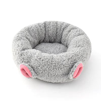 HKM-783315 Lamb Wool Cat Litter Round Deep Sleep Pet Litter