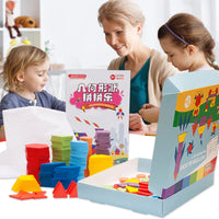 HKM-783507 180-Piece Wooden Tangram Puzzle – Educational 3D Game Toy for Kids Aged 3+ with Animal Shapes