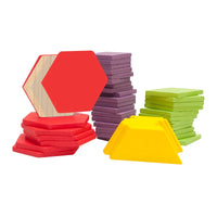 HKM-783507 180-Piece Wooden Tangram Puzzle – Educational 3D Game Toy for Kids Aged 3+ with Animal Shapes