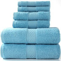 HKM-783507 Cotton Towel Set - Bath Towel (140x70cm), Hand Towel (33x73cm), Square Towel (33x33cm) - 3 or 6 Pieces