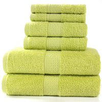HKM-783507 Cotton Towel Set - Bath Towel (140x70cm), Hand Towel (33x73cm), Square Towel (33x33cm) - 3 or 6 Pieces