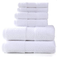 HKM-783507 Cotton Towel Set - Bath Towel (140x70cm), Hand Towel (33x73cm), Square Towel (33x33cm) - 3 or 6 Pieces