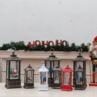 HKM-783699 Bronze Santa Claus LED Candle Lantern - Elegant Christmas Decorative Table Lamp