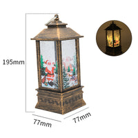 HKM-783699 Bronze Santa Claus LED Candle Lantern - Elegant Christmas Decorative Table Lamp
