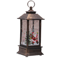 HKM-783699 Bronze Santa Claus LED Candle Lantern - Elegant Christmas Decorative Table Lamp