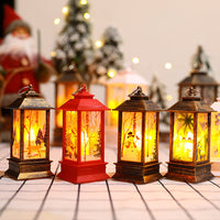 HKM-783699 Bronze Santa Claus LED Candle Lantern - Elegant Christmas Decorative Table Lamp
