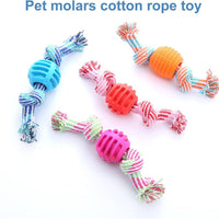 HKM-783763 Durable Chew Toy with Ropes for Dogs - Molar Cleaning and Oral Health Care in Blue