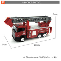 HKM-783891 1:43 Scale Metal RC Die-Cast Fire Truck Remote Control Toy for Kids 5-7 Years