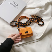 HKM-783955 PU Headphone Bag with Chain for Stylish Travel - Multiple Colors Available