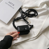 HKM-783955 PU Headphone Bag with Chain for Stylish Travel - Multiple Colors Available